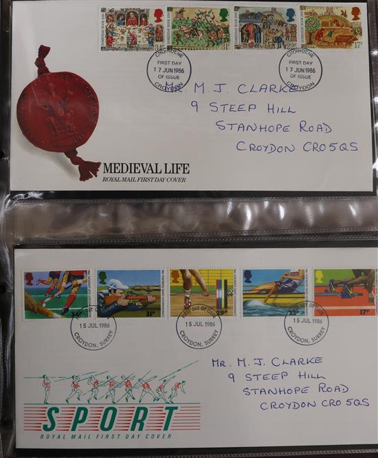 Two albums of British First Day covers
